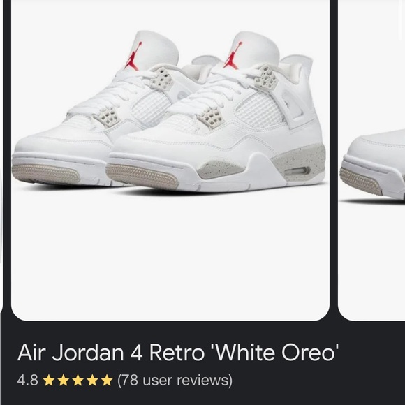 Air Jordan Retro 4 Oreo White